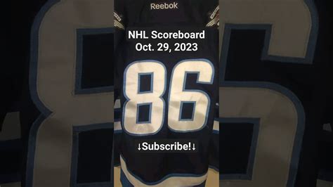 NHL Scoreboard October 29, 2023 - Win Big Sports