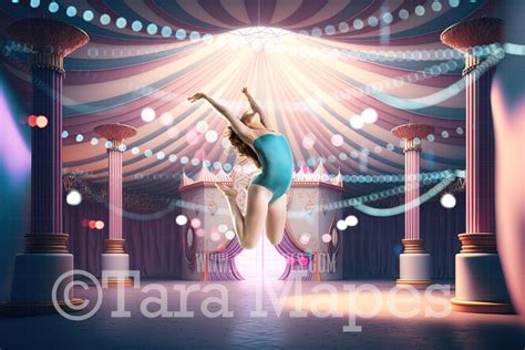 Pastel Circus Digital Background - Circus Arena with Lights - Circus ...