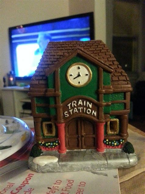 Christmas village train station | Christmas villages, Christmas village ...