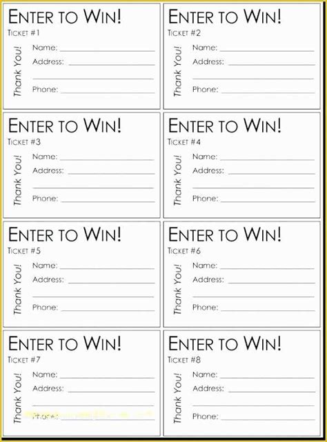 Entry Prize Forms Printable - Printable Forms Free Online