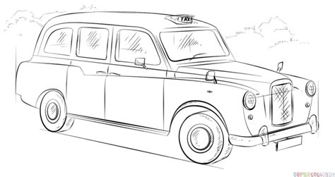 How to draw a London taxi cab | Step by step Drawing tutorials