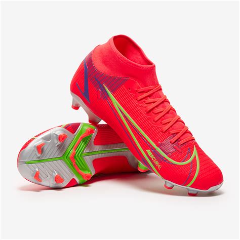 Nike Mercurial Superfly VIII Academy FG/MG - Bright Crimson/Metallic Silver - Firm Ground - Mens ...