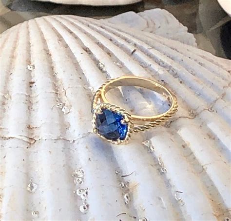 Sapphire Ring Sapphire Engagement Ring Cushion Cut Sapphire - Etsy