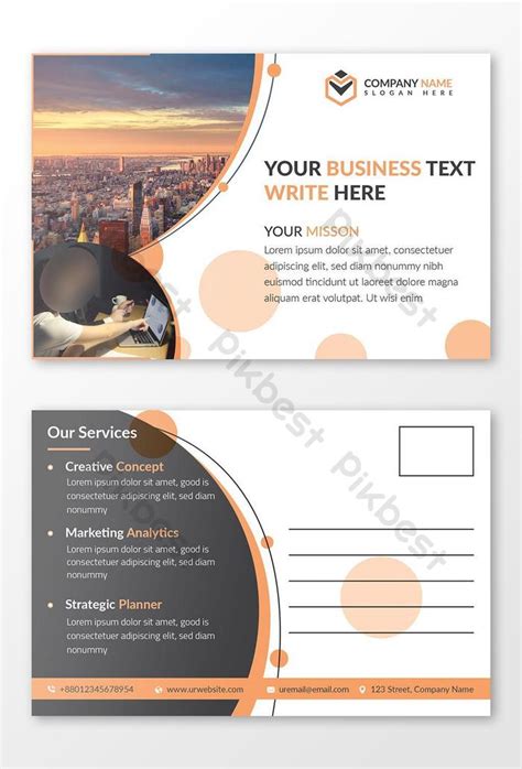 Corporate postcard design template. | AI Free Download - Pikbest