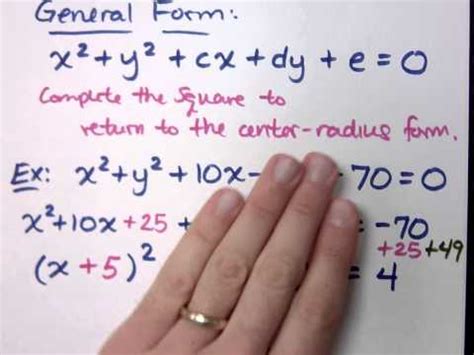 Standard Form of Circle Equation - Expii