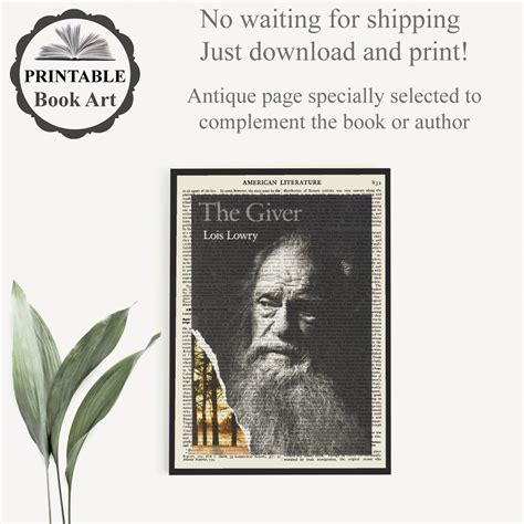 Instant Download 'the Giver' Printable Poster Book | Etsy