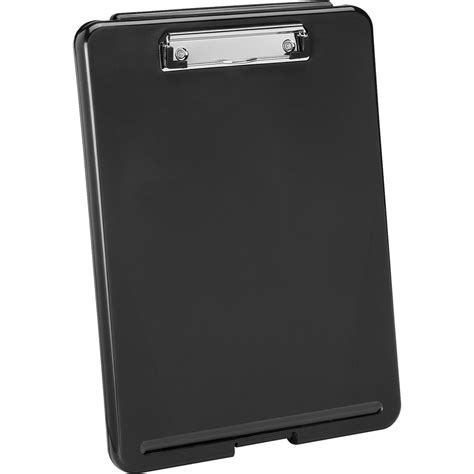 Business Source Plastic Storage Clipboard, 9" x 13" - Low Profile Clip ...