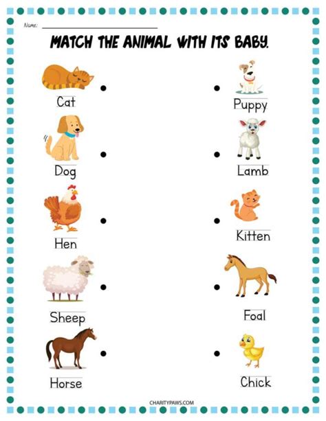 Animals And Their Babies Worksheets {Free 10 Page PDF}