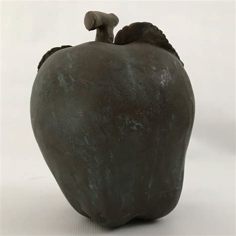 Bronze Apple Sculpture | Chairish