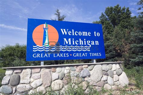 Michigan Welcome Sign by benkrut Vectors & Illustrations Free download ...