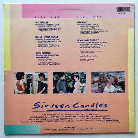 Sixteen Candles Original Motion Picture Soundtrack LP Vinyl Record Album, MCA Records - MCA ...