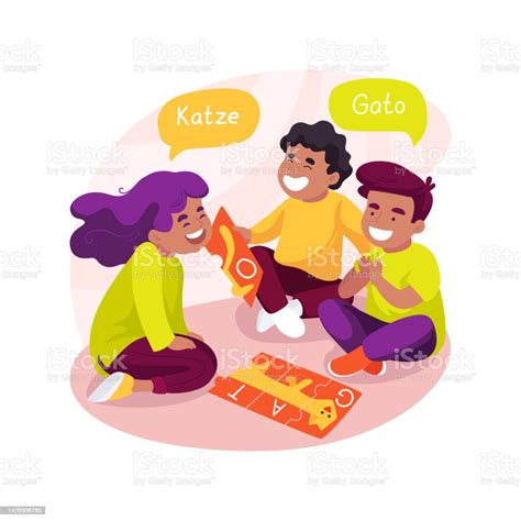 Solving Puzzles With Words Isolated Cartoon Vector Illustration Stock ...