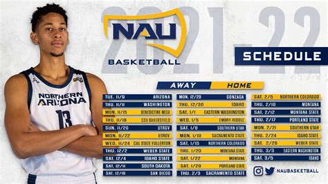 NAU Men’s Basketball Announces 2021-22 Season Schedule - Northern ...