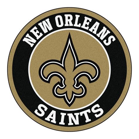 FANMATS NFL New Orleans Saints Black 2 ft. Round Area Rug 17967