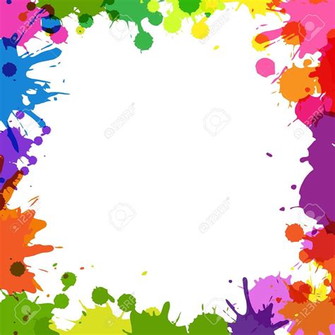 colorful paint splatter border - Поиск в Google | Festa de arte infantil, Arte e festa, Festa de ...