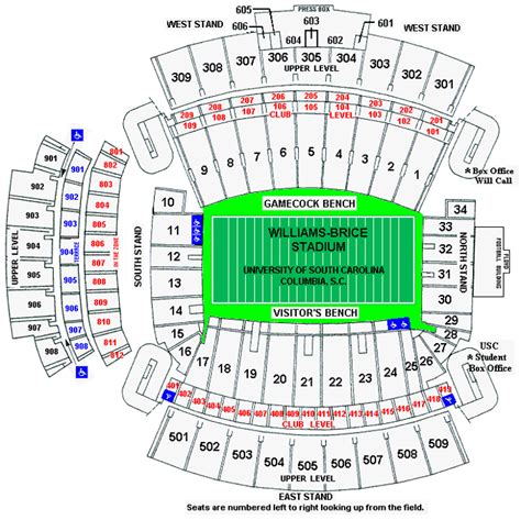 Williams Brice Stadium Seating Chart free image download