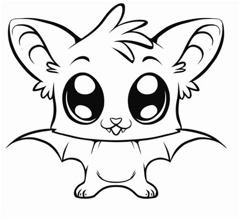 Dibujo para colorear de un murcielago | Easy animal drawings, Bat coloring pages, Animal ...