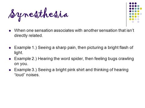 Synesthesia Examples