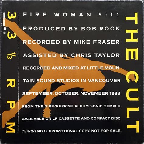 The Cult – Fire Woman (1989, Vinyl) - Discogs