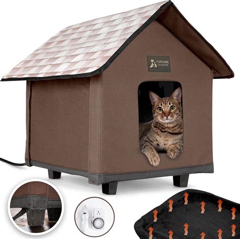 Amazon.com : Heated Cat Houses for Outdoor Cats, Elevated, Waterproof and Insulated - A Safe Pet ...