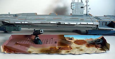 Micro Machines Military Aircraft Carrier Jet Launcher Island Base Galoob 1999 | #1559391841