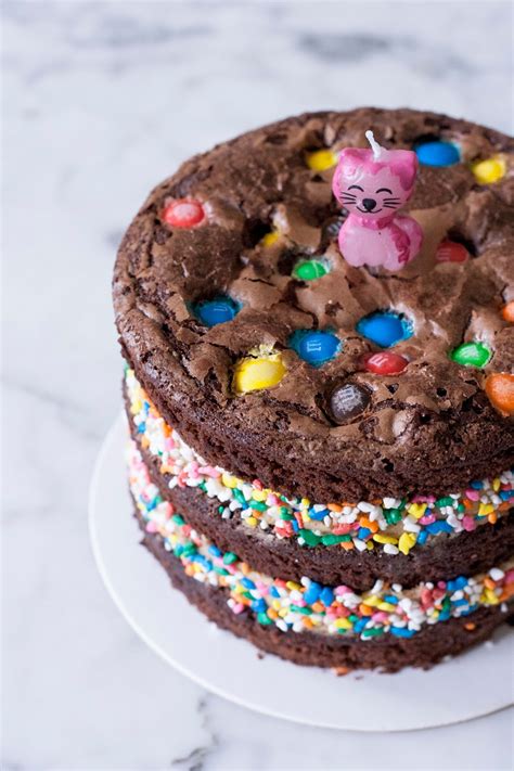 M&M Chocolate Brownie Birthday Cake | Treets