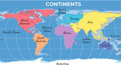 Map Of The World With 7 Continents - Goldie Georgeanna