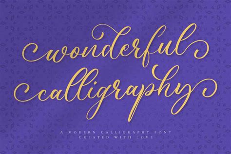 Wonderful Calligraphy Font - Dfonts