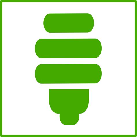 eco green light bulb icon - Openclipart