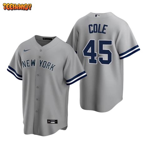 New York Yankees Gerrit Cole Gray Replica Road Jersey