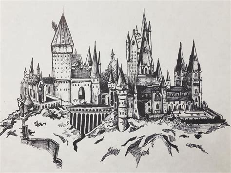 Hogwarts Castle Drawing Hogwarts Castle Drawing Harry Potter Sketch | Images and Photos finder