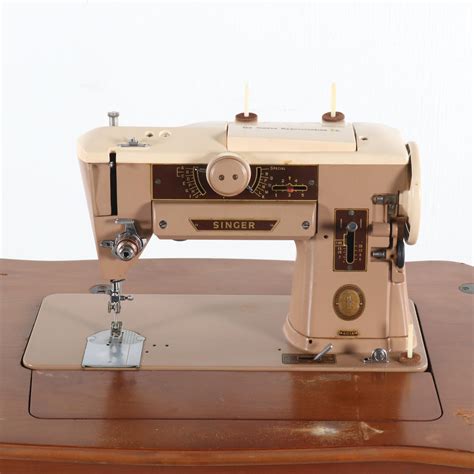 Singer 401A Sewing Machine in a Cherry French Provincial Style Cabinet, c. 1950s | EBTH