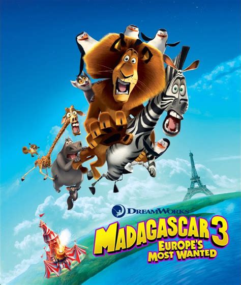 madagascar 3 los fugitros 3d movie poster