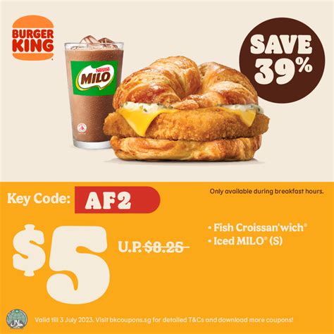 BURGER KING® Coupon Discounts up to 50% off Breakfast Menu