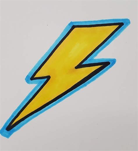 How to Draw a Lightning Bolt Step by Step - Art by Ro