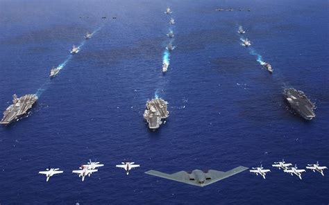 Military Aircraft Carrier Fleet HD Wallpaper