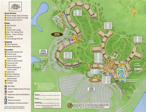 Detailed map of disney's animal kingdom resort hotel | Animal kingdom disney, Disney world map ...