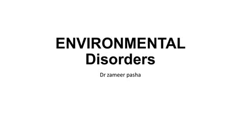 Environmental diseases