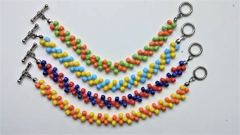 Free Beading Patterns And Instructions For Beginners : DIY 2 beaded bracelets with 2 patterns ...