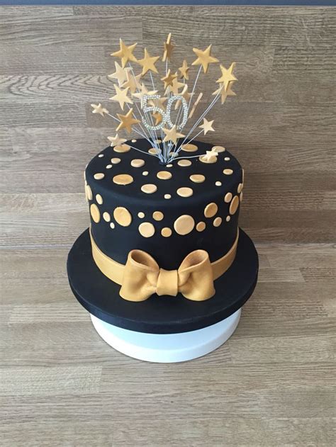 60Th Birthday Cake Ideas For Mom Black And Gold - Black and gold themed ...