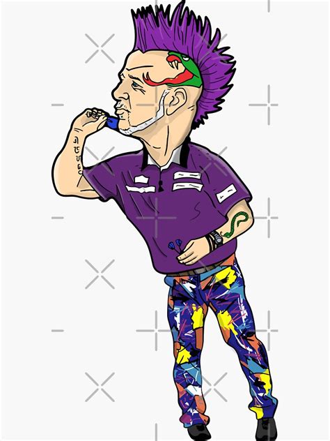 "Peter wright cartoon drawing" Sticker for Sale by FlawlessCheese | Redbubble