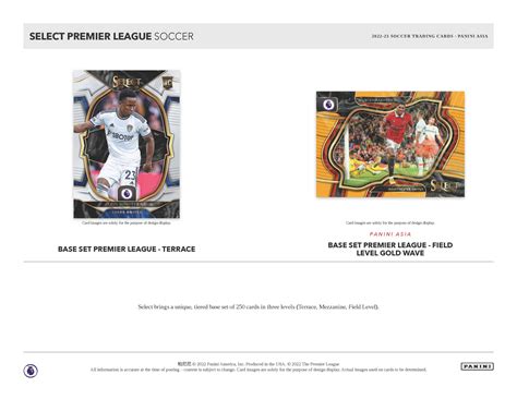 2022-23 Panini Select Premier League Soccer Cards TMALL