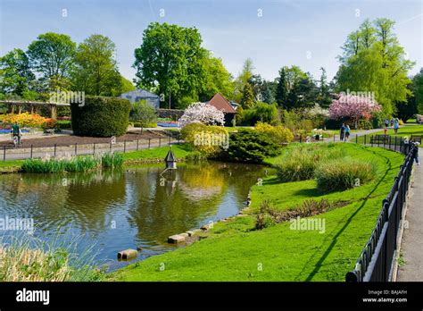 Spring Golders Hill Park Golders Green ornamental duck pond & gardens ...