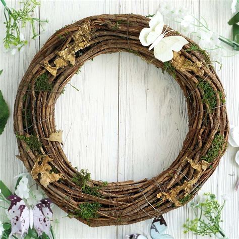 2 Pack | 14" Natural Twig Preserved Moss Wreaths Bird Nest Moss Centerpiece Wedding, Moss ...