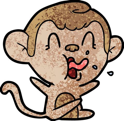 crazy cartoon monkey 12382363 Vector Art at Vecteezy