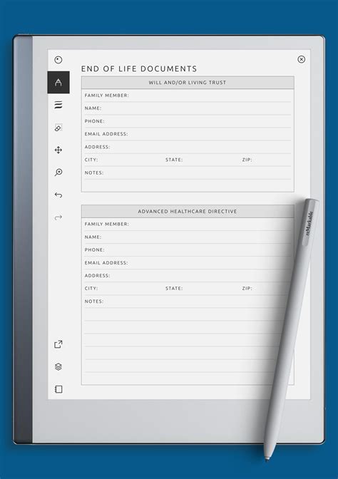 Download Printable End of Life Documents PDF