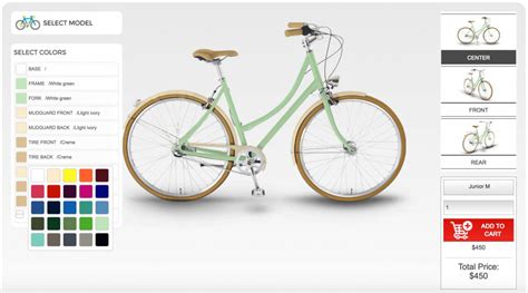 Bicycle 3D Configurator | Custom bike builder online