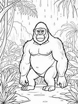 20  Free Printable Gorilla Coloring Pages For Kids sketch template