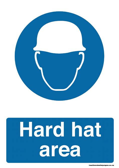 Hard hat area mandatory sign - Health and Safety Signs