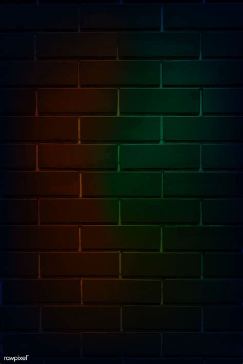 Brick wall in neon light vector | premium image by rawpixel.com / NingZk V. | Brick wall ...